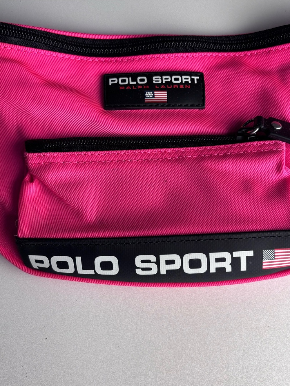 Ralph Lauren Polo Sport Hot Pink and Black Waist Bag - Picture 7 of 10